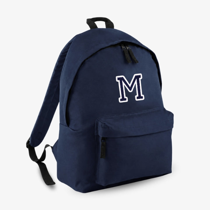 MOCHILA GRANDE AZUL MARINO |  INICIAL
