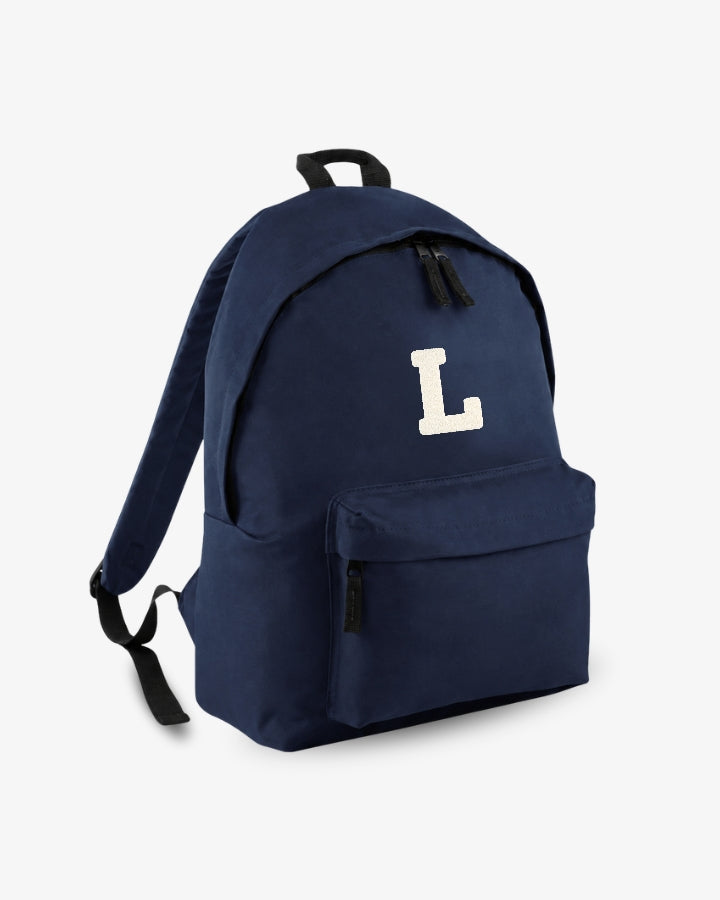 MOCHILA GRANDE AZUL MARINO |  INICIAL
