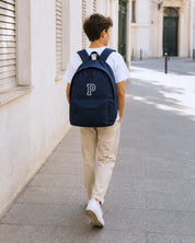 MOCHILA GRANDE AZUL MARINO |  INICIAL