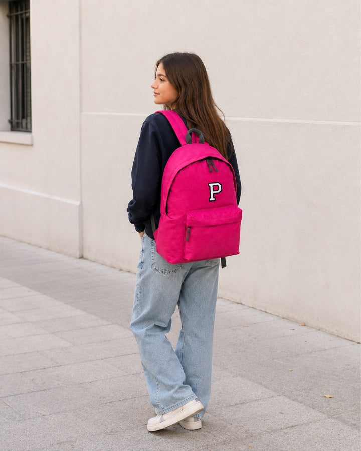 MOCHILA GRANDE FUCSIA |  INICIAL