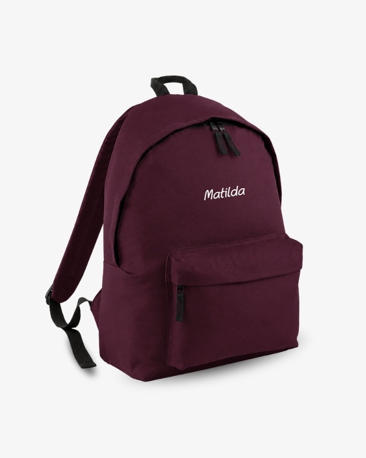MOCHILA GRANDE GRANATE |  BORDADO PERSONALIZADO