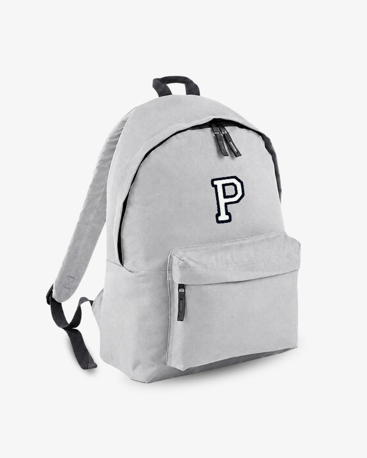 MOCHILA GRANDE GRIS CLARO |  INICIAL