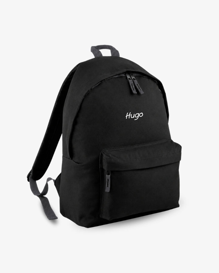 MOCHILA GRANDE NEGRA |  BORDADO PERSONALIZADO