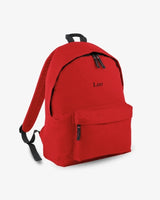 MOCHILA GRANDE ROJA |  BORDADO PERSONALIZADO