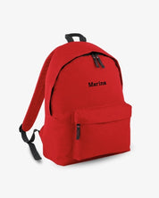 MOCHILA GRANDE ROJA |  BORDADO PERSONALIZADO