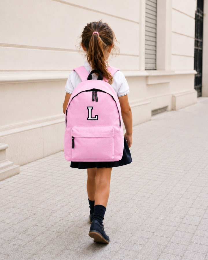 MOCHILA GRANDE  ROSA CLARO |  INICIAL