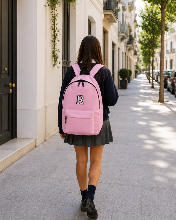 MOCHILA GRANDE  ROSA CLARO |  INICIAL