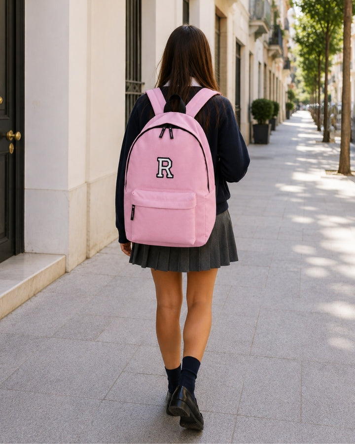 MOCHILA GRANDE  ROSA CLARO |  INICIAL