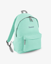 MOCHILA GRANDE VERDE MINT |  BORDADO PERSONALIZADO