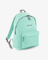 MOCHILA GRANDE VERDE MINT |  BORDADO PERSONALIZADO