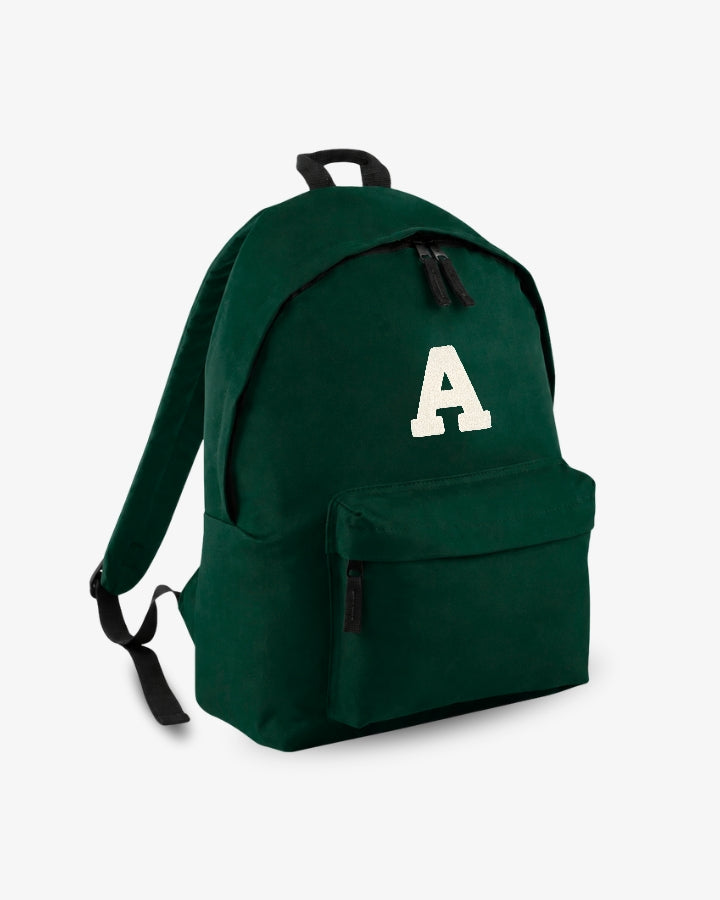 MOCHILA GRANDE VERDE OSCURO |  INICIAL