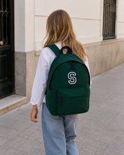 MOCHILA GRANDE VERDE OSCURO |  INICIAL