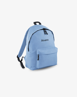 MOCHILA PEQUEÑA AZUL CELESTE |  BORDADO PERSONALIZADO