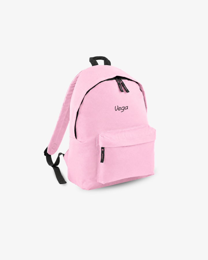 MOCHILA PEQUEÑA ROSA CLARO |  BORDADO PERSONALIZADO