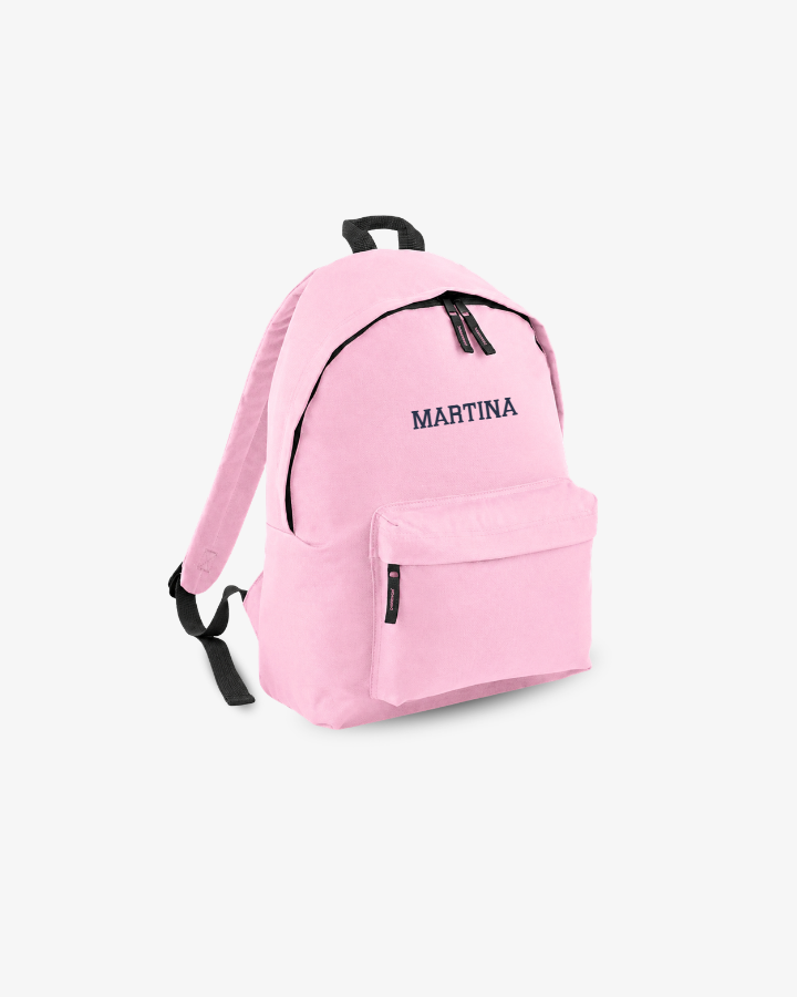 MOCHILA PEQUEÑA ROSA CLARO |  BORDADO PERSONALIZADO