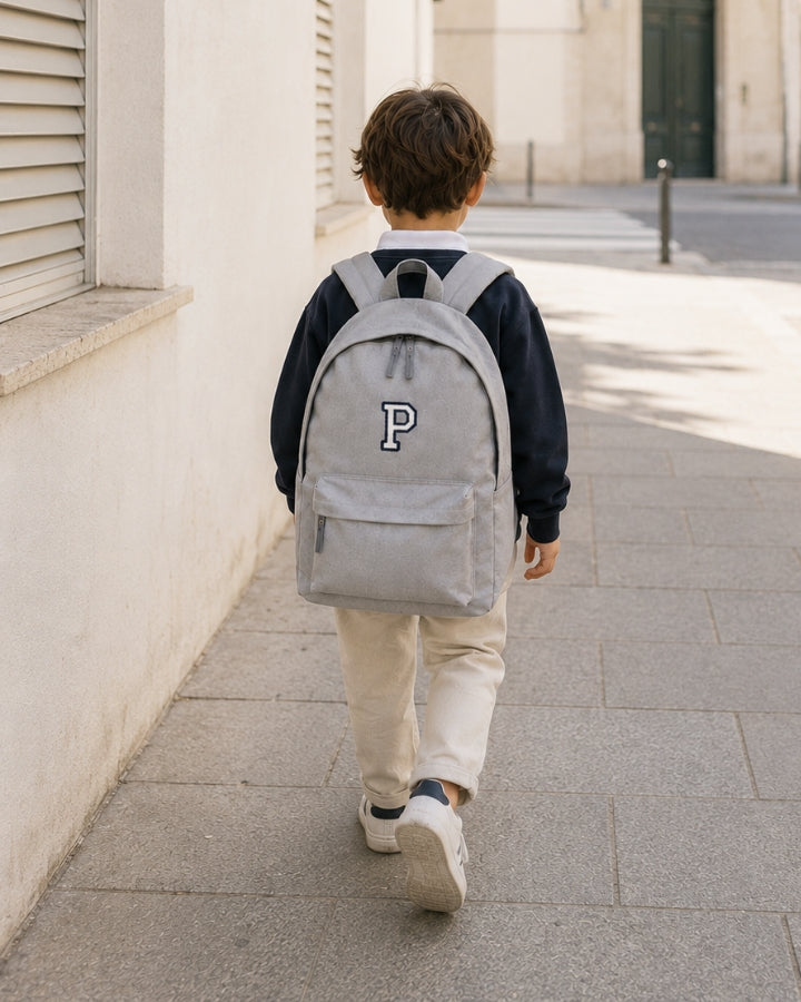 MOCHILA (PRIMARIA) GRIS CLARO |  INICIAL