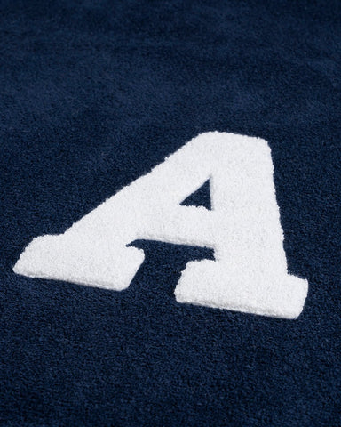 NAVY BLUE TOWEL | LARGE CURL INITIAL