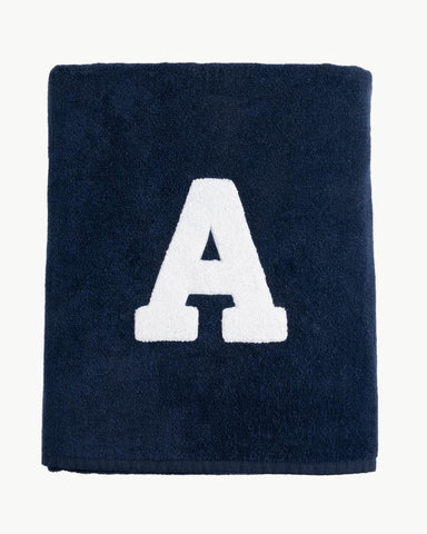 NAVY BLUE TOWEL | +INITIALS CURL