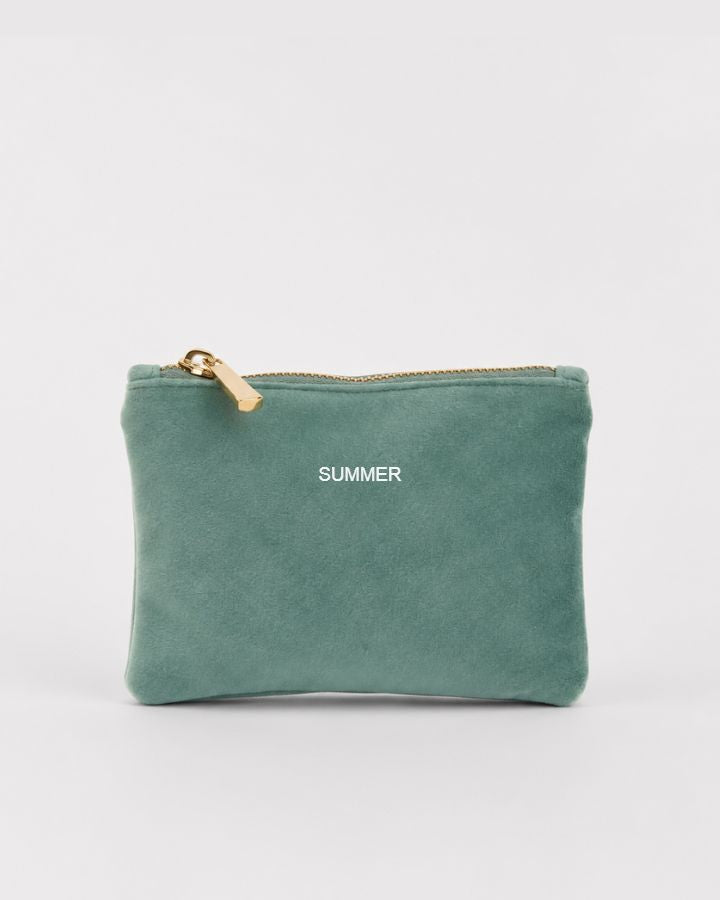 NECESER TERCIOPELO VERDE JADE | BORDADO PERSONALIZADO