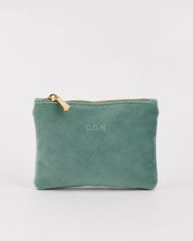 NECESER TERCIOPELO VERDE JADE | BORDADO PERSONALIZADO