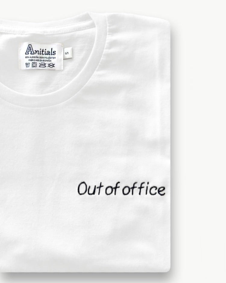 WHITE T-SHIRT "Out Of Office"