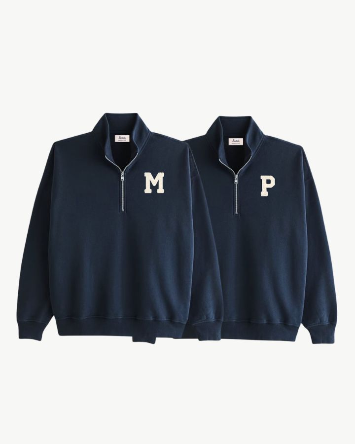 PACK · 2 SUDADERAS ZIPPERS MARINO INICIAL