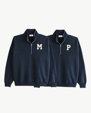 PACK · 2 SUDADERAS ZIPPERS MARINO INICIAL