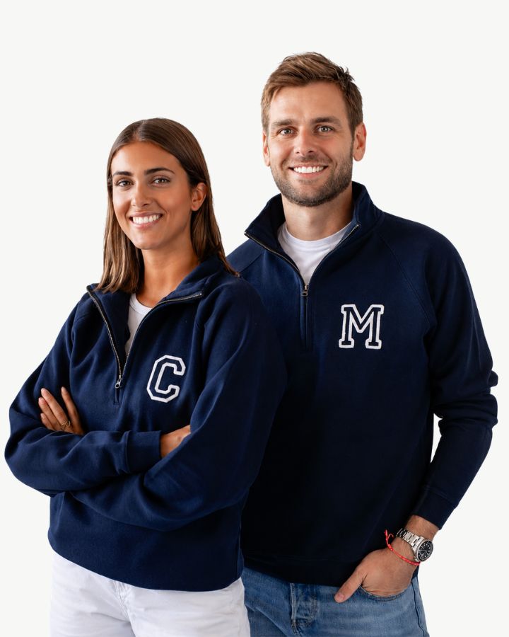 PACK 2 SUDADERAS ZIPPERS MARINO INICIAL