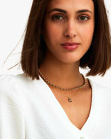 PACK | GOLD-PLATED BRAIDED NECKLACE + INITIAL MIDI