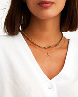 PACK | GOLD-PLATED BRAIDED NECKLACE + INITIAL MINI