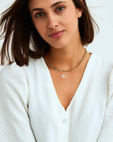 PACK | GOLD-PLATED SQUARE LINK CHAIN + INITIAL MIDI