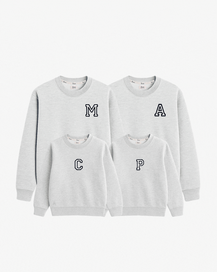 FAMILY SET OF 4 SWEATSHIRTS | 2 ADULTS + 2 KIDS