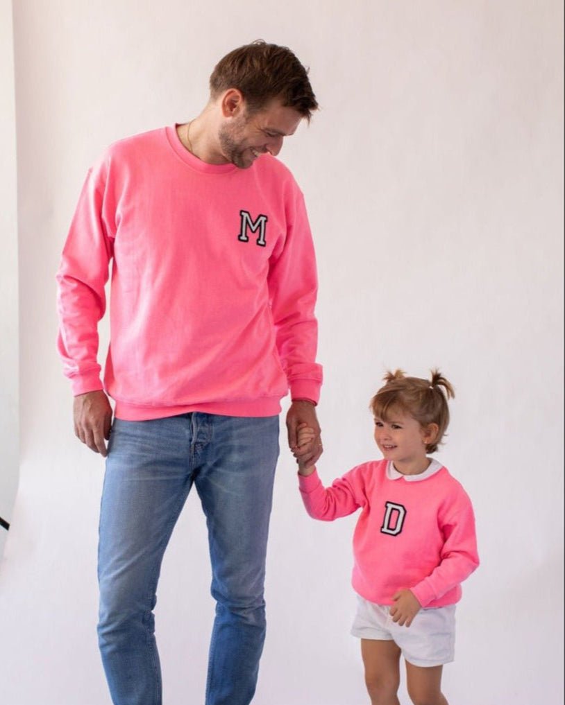 FUCHSIA SWEATSHIRT | INITIAL MINI