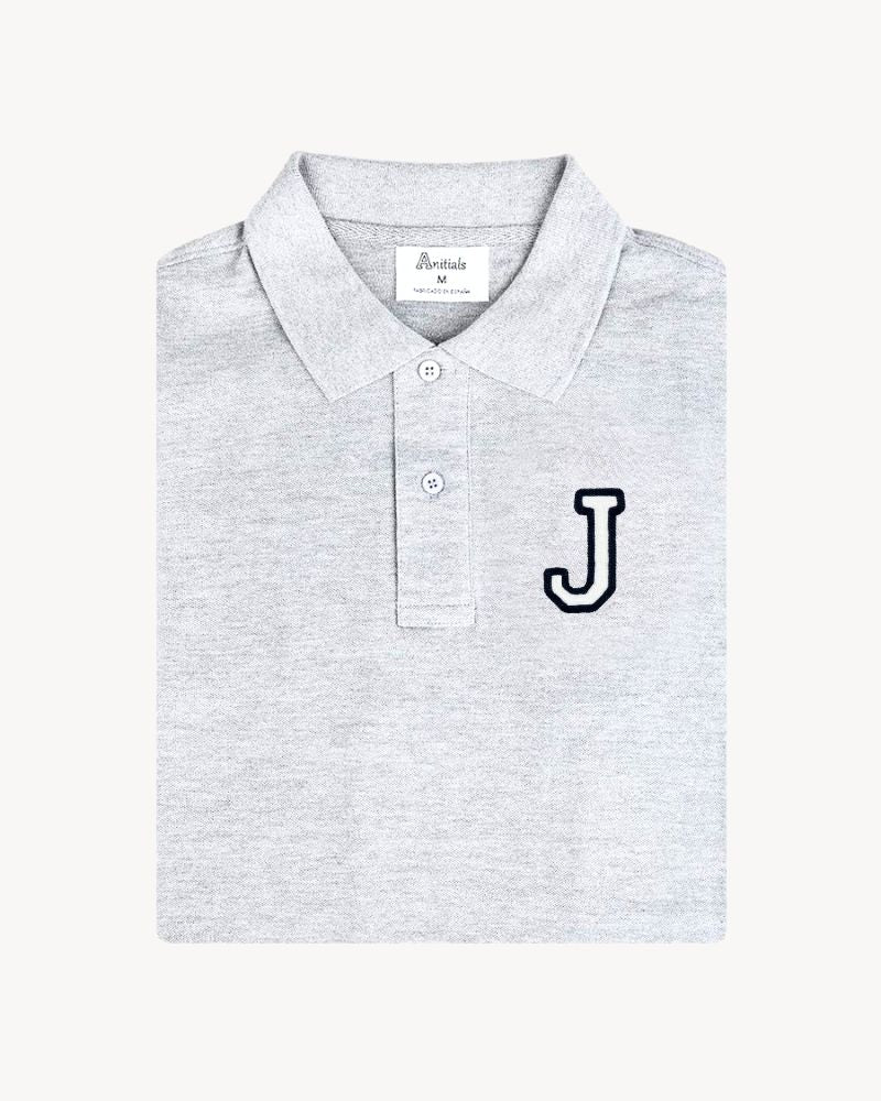 GREY POLO SHIRT | INITIAL MINI