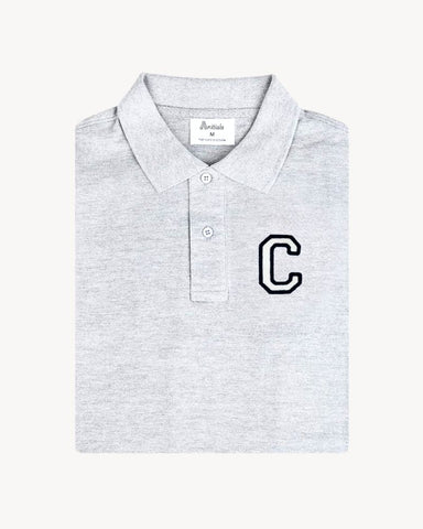 GREY POLO SHIRT | INITIAL MINI