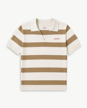 POLO PUNTO RAYAS BEIGE | BORDADO PERSONALIZADO