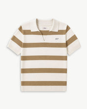POLO PUNTO RAYAS BEIGE | BORDADO PERSONALIZADO