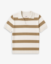 POLO PUNTO RAYAS BEIGE | BORDADO PERSONALIZADO