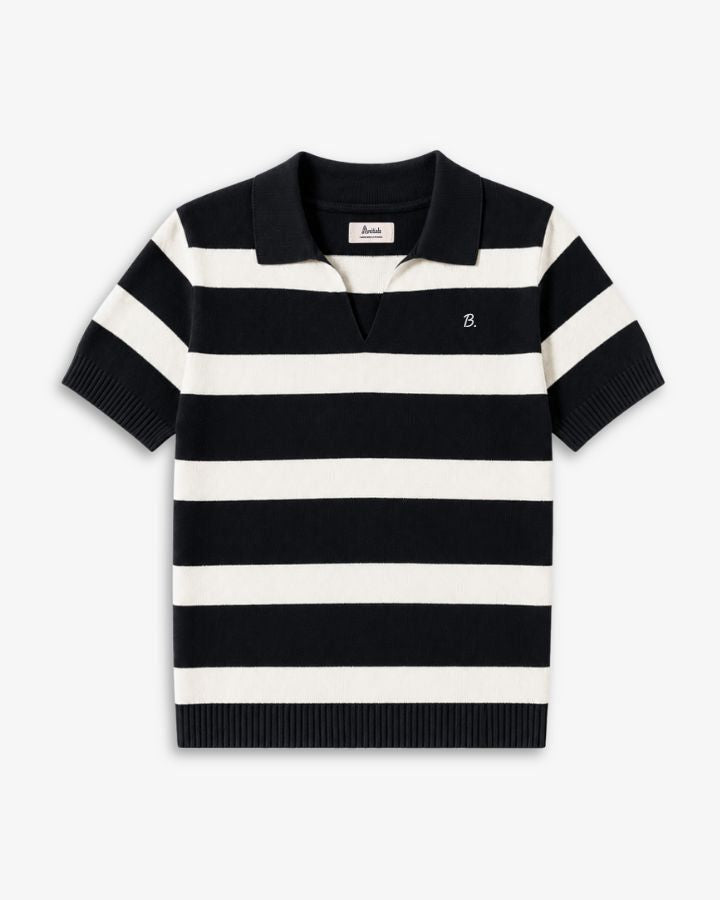 POLO PUNTO RAYAS BLANCAS | BORDADO PERSONALIZADO