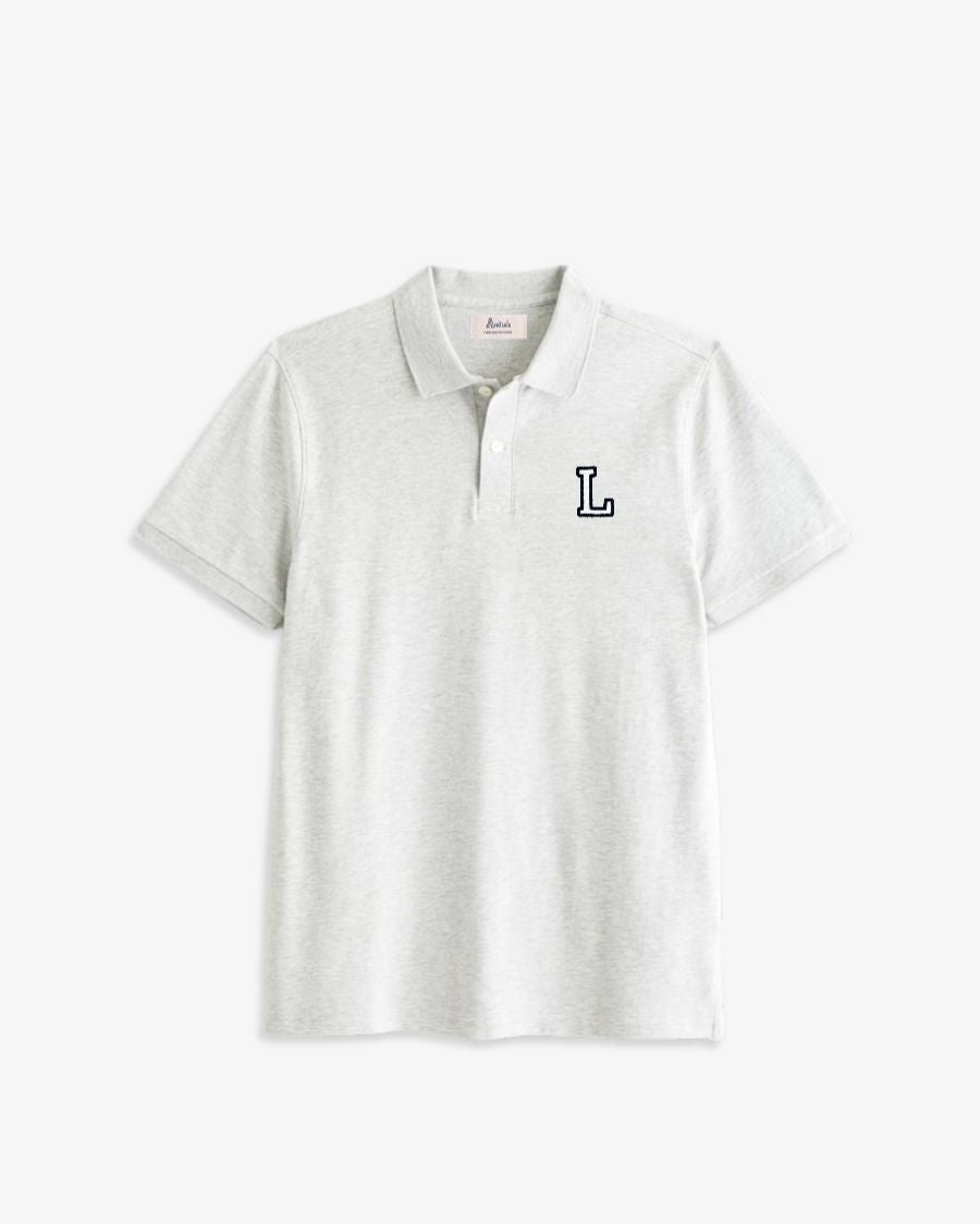 POLO UNISEX LIGHT GREY | INICIAL