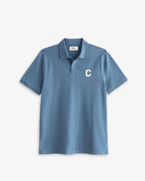 OCEAN BLUE POLO SHIRT | INITIAL MICRO CLASSIC