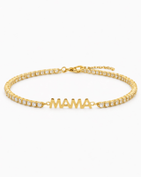 PULSERA CIRCONITAS Y PLATA DE LEY CON BAÑO ORO | MAMA