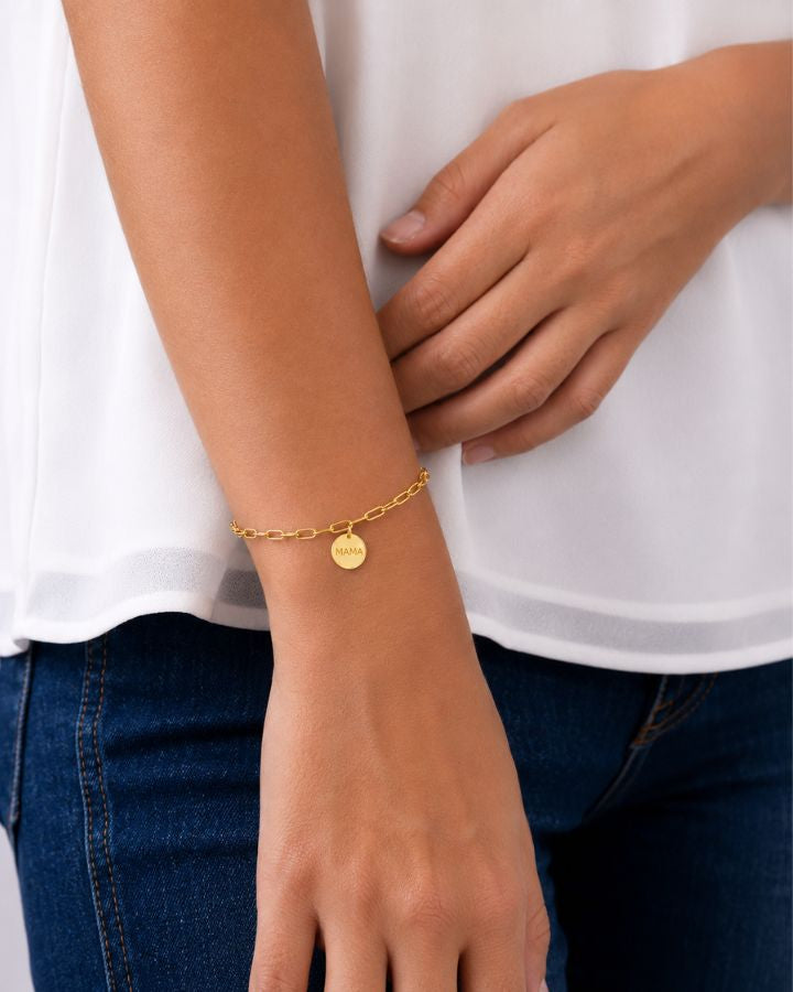 PULSERA ESLABONES ORO | CHARM MAMA