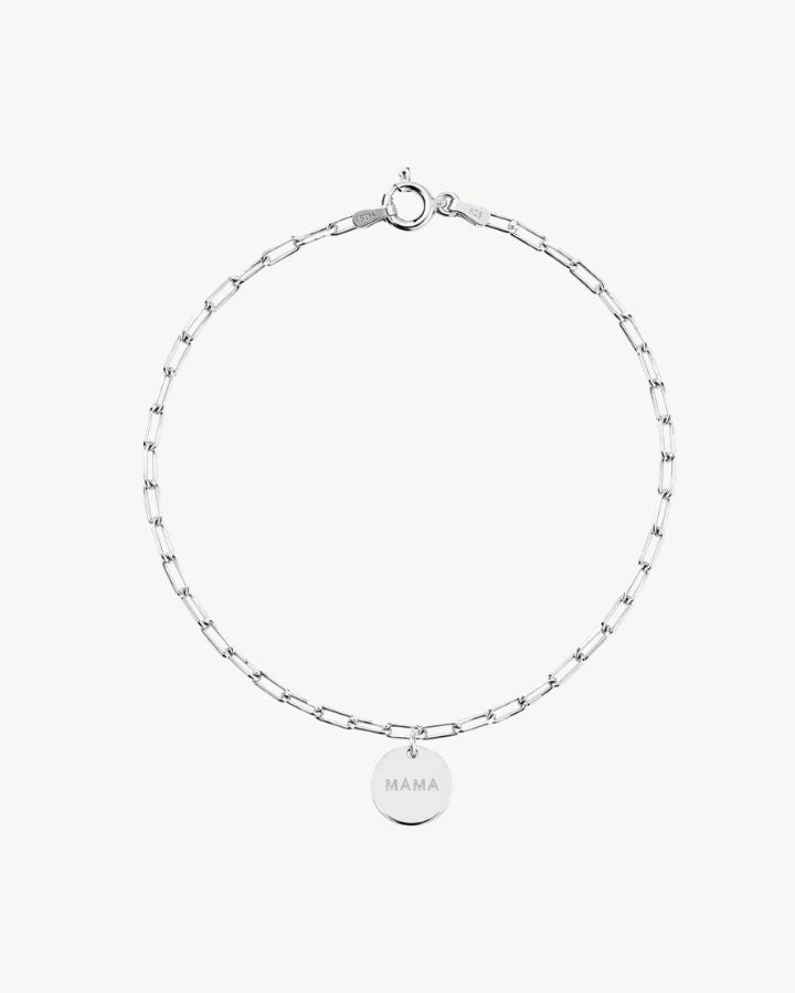 PULSERA ESLABONES PLATA | CHARM MAMA