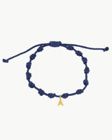 NAVY BLUE KNOTS BRACELET | INITIAL MINI
