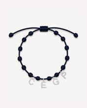 PULSERA NUDOS AZUL MARINO | INICIAL MINI