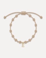 PULSERA NUDOS BEIGE | INICIAL MINI