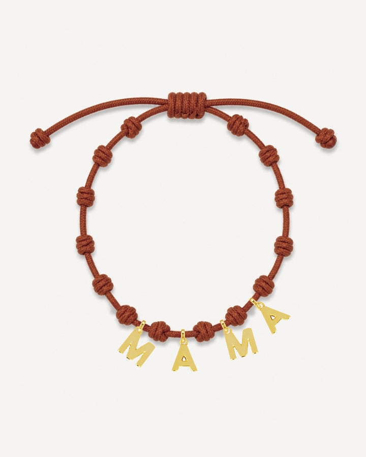 PULSERA NUDOS BROWN | INICIAL MINI