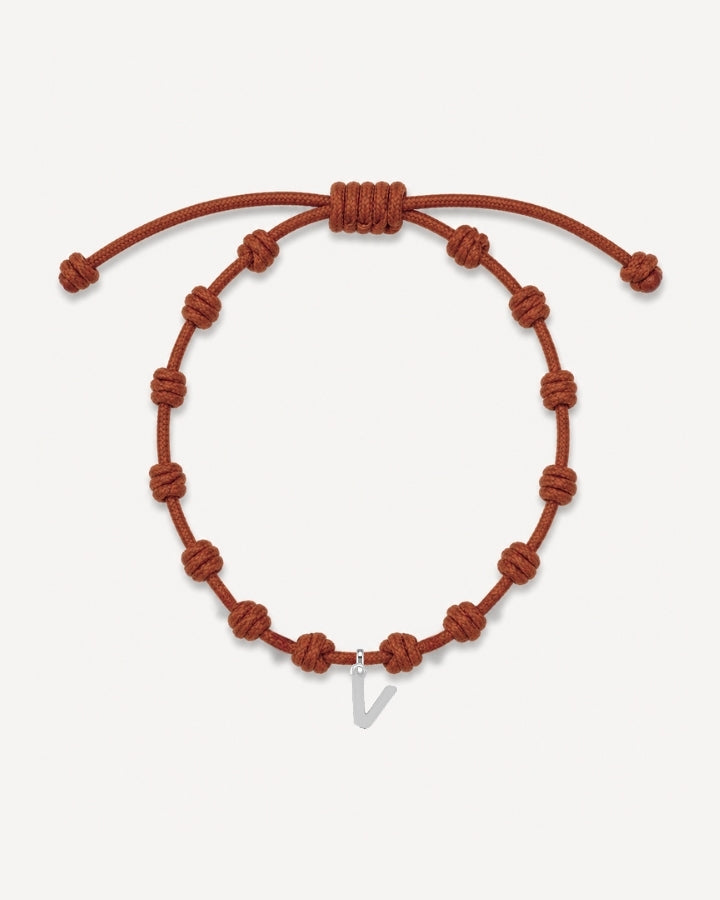 PULSERA NUDOS BROWN | INICIAL MINI