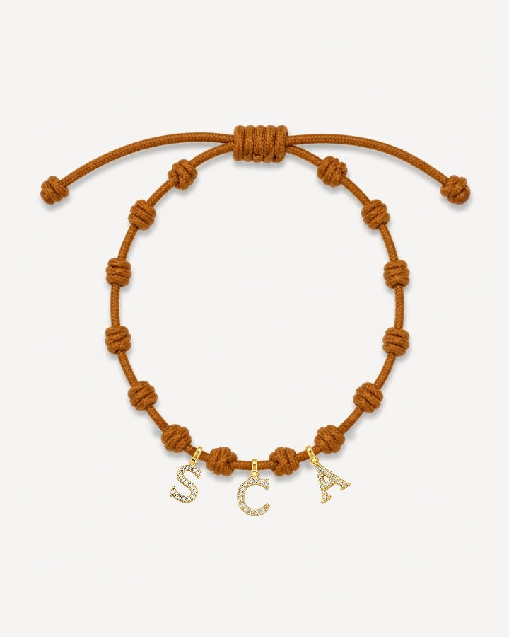 PULSERA NUDOS CAMEL | INICIAL MINI